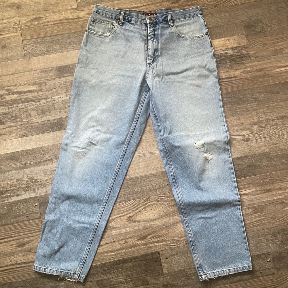 Light Blue Distressed Men's Jeans